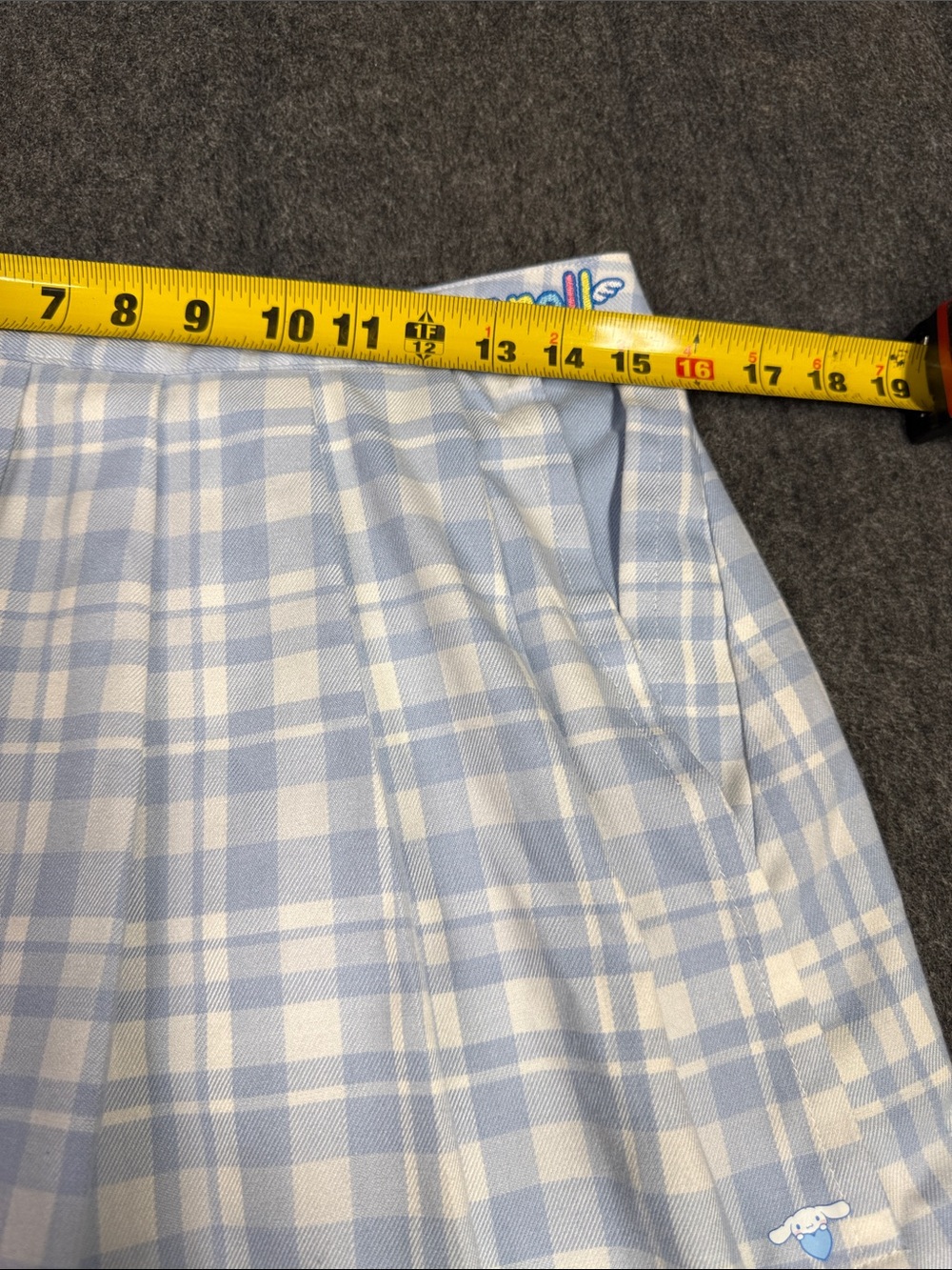 Cinnamonroll Light Blue Plaid Pleated Skirt - Picture 7 of 8